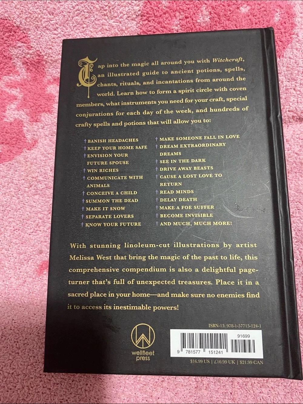 Witchcraft: A Handbook of Magic, Spells, and Potions - Black & Gold Hardcover
